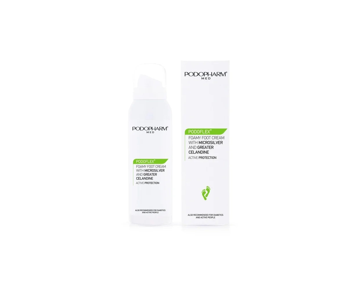 Podopharm PODOFLEX® Foam Voetcrème Micro Zilver & Celandine 125 ml (Pm08)