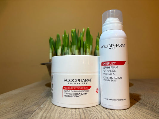 Podopharm cadeau/ combi set Scrub & Foam — Spa Verzorging voor Handen & Voeten