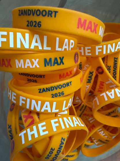 The Final Lap Zandvoort 2026 armbandje.  Super leuk om te dragen of om te geven als kado.